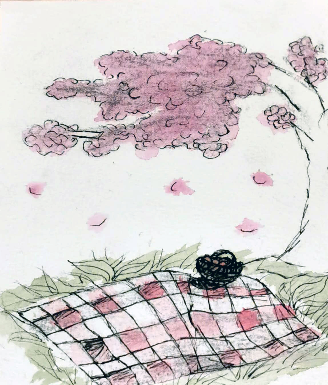 Picnic drawing by Bethea Rose